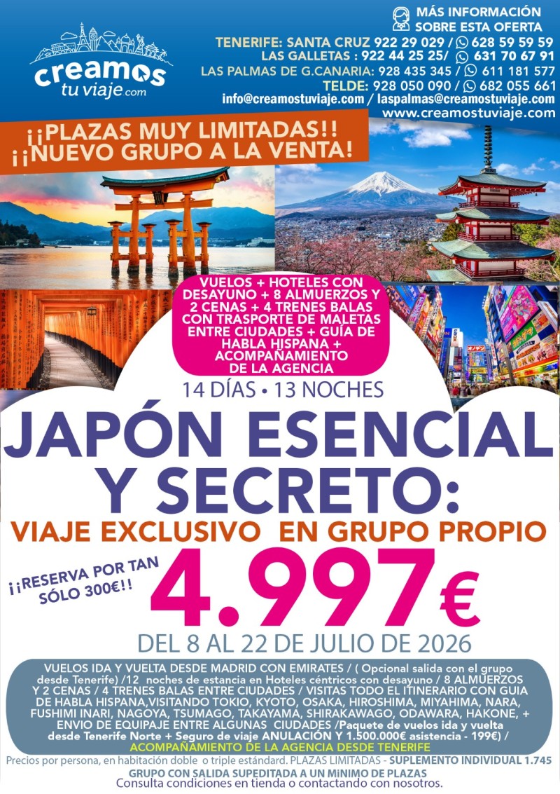 JAPÓN - GRUPO PROPIO VERANO
