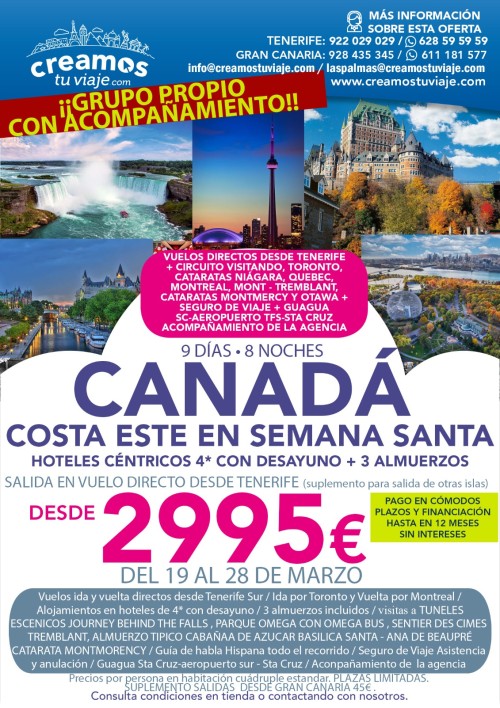 CANADÁ - SEMANA SANTA 2027